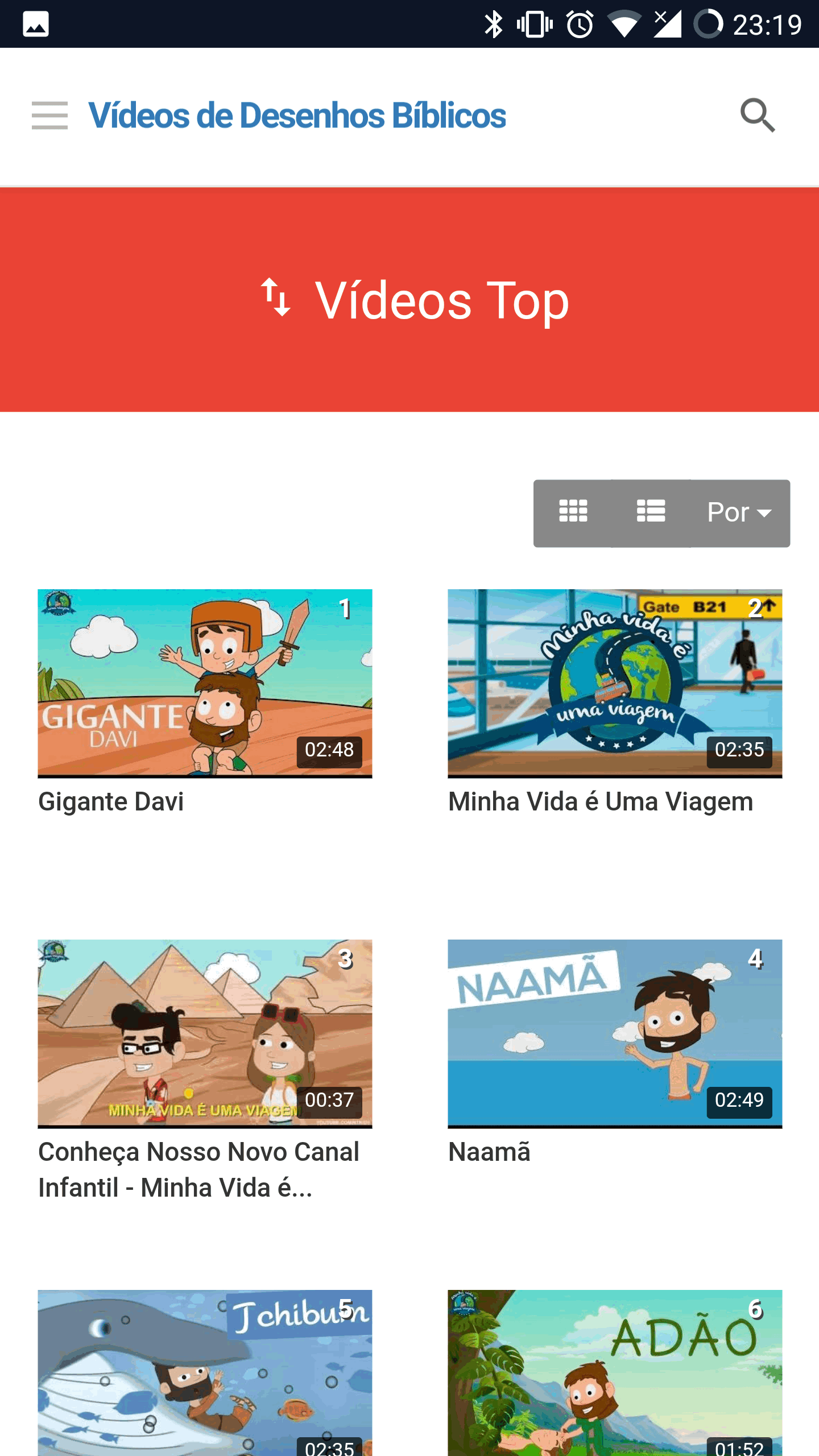 Vídeos de Desenhos Bíblicos