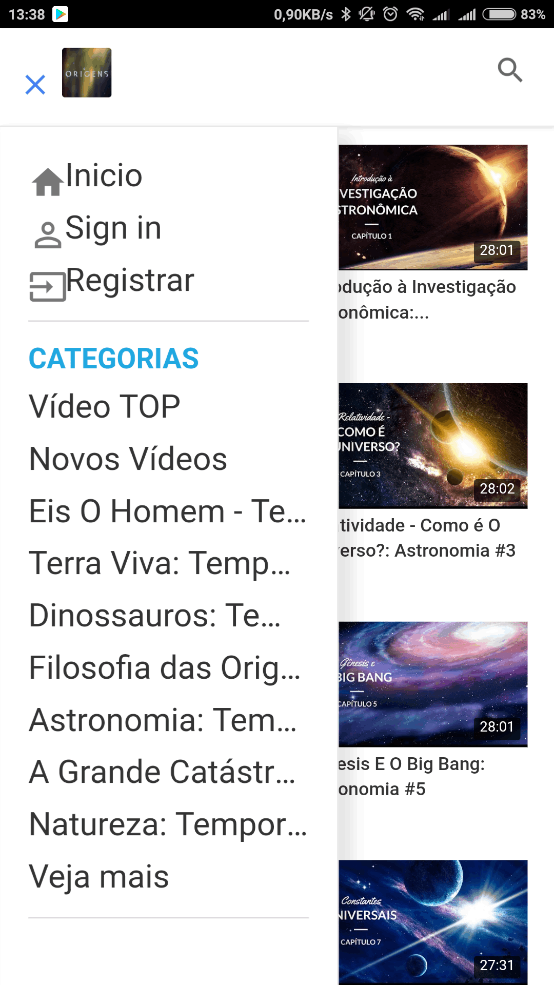 Origens - Programa Novo Tempo